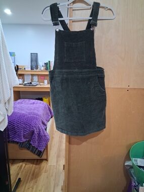 Umgee Olive Green Corduroy Pinafore